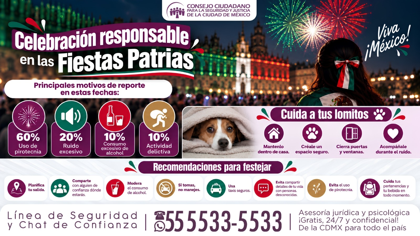 LLAMA EL CONSEJO CIUDADANO A CELEBRAR FIESTAS PATRIAS CON RESPONSABILIDAD